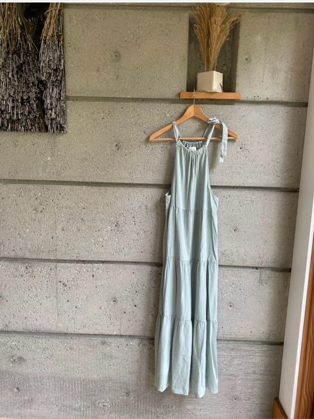 Cloth And Stone Sage Tiered Maxi Dress